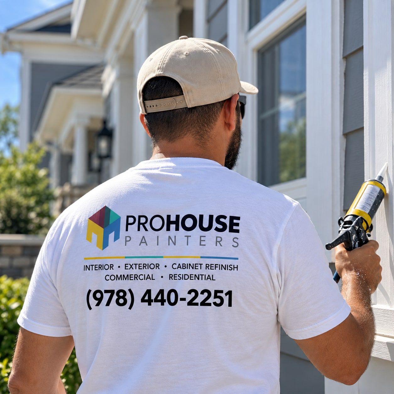 Pro House Painters painter caulking trim